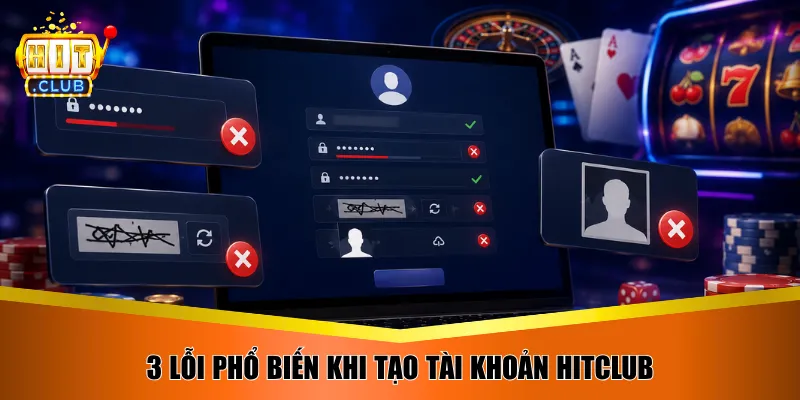 3 lỗi phổ biến khi tạo tài khoản Hitclub