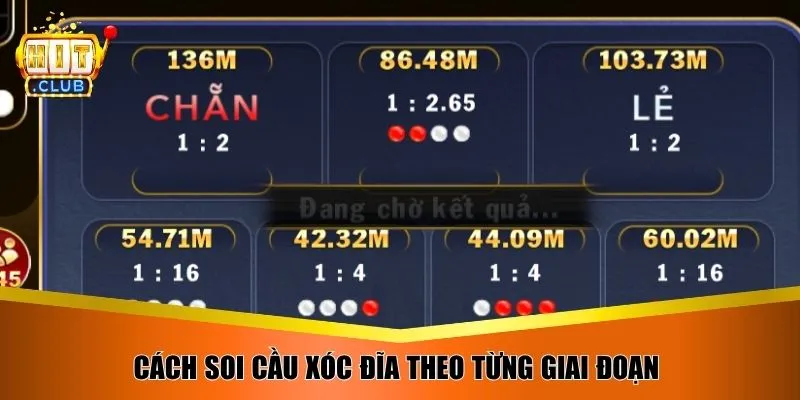Cách soi cầu xóc đĩa theo từng giai đoạn