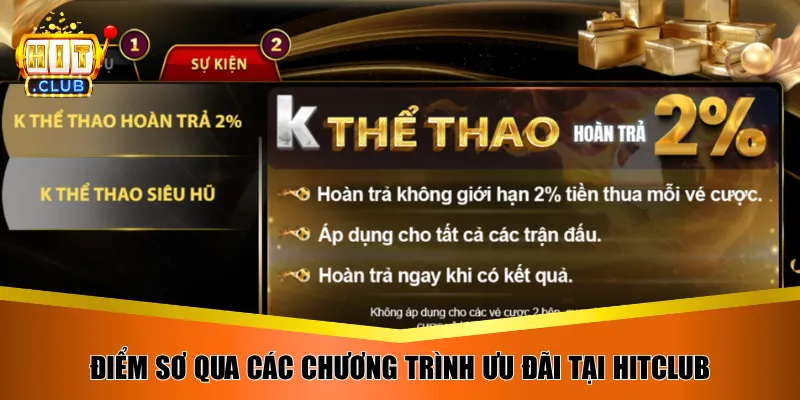 Điểm sơ qua các chương trình ưu đãi tại Hitclub